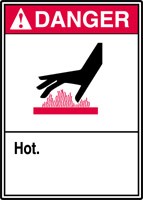 Plastic, Danger Hot Sign 